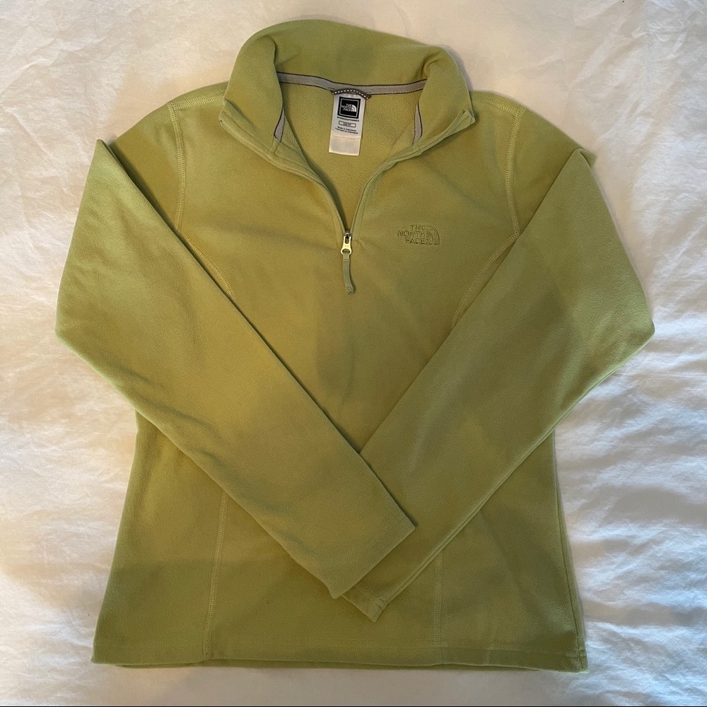 The North Face green half zip fleece sweater XS